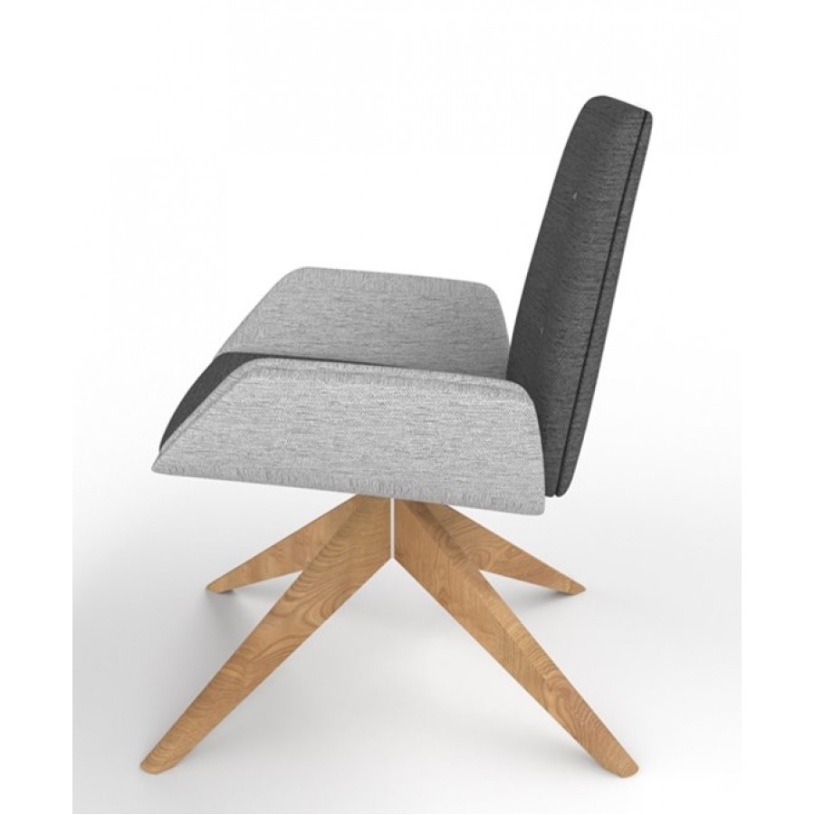 Follow Lounge Chair With Wooden Pyramid Base